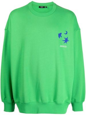 FIVE CM sweat en coton à imprimé graphique - Vert