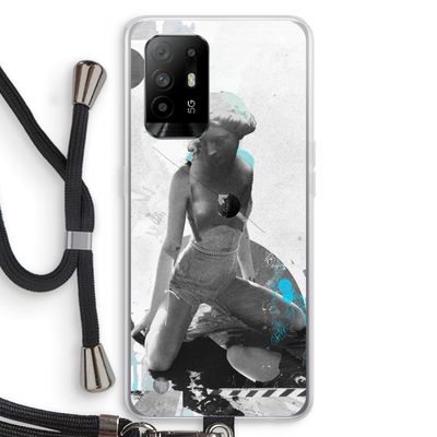 I will not feel a thing: Oppo A95 5G Transparant Hoesje met koord