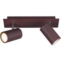 LED Plafondspot Roestkleur - GU10 Fitting - 2-lichts - Aluminium Rechthoek