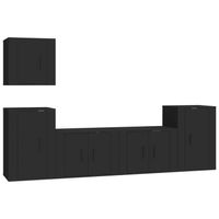 The Living Store TV-meubelset zwart - 57 x 34.5 x 40 cm - 40 x 34.5 x 40 cm - 40 x 34.5 x 60 cm - thumbnail