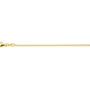 Ketting gourmetschakel zilver goudkleurig 1,4 mm 41 + 4 cm