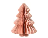 Kerstornament Papieren Kerstboom 20cm Roze