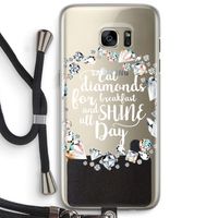 Diamonds: Samsung Galaxy S7 Edge Transparant Hoesje met koord