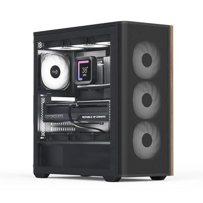 Aerocool D501A V2 zwart/hout
