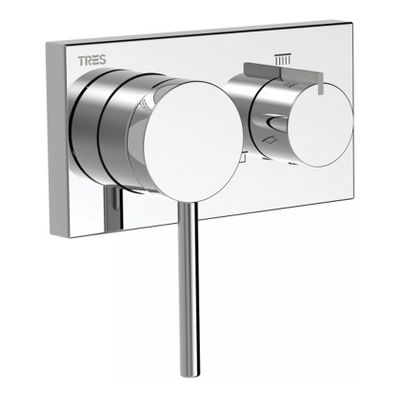 Douchekraan Tres 3V | Inbouw | Mengkraan | Excl.Inbouwdeel | 3-weg | Rond | Chroom