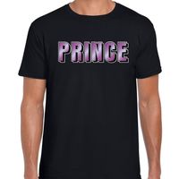 Prince fun tekst t-shirt zwart heren - thumbnail