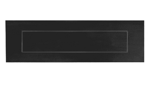 Hardbrass Briefplaat rechthoek geveerd 300x80mm - zwart