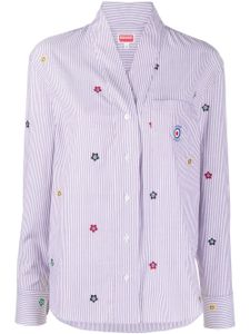 Kenzo chemise rayée en popeline à rayures - Violet