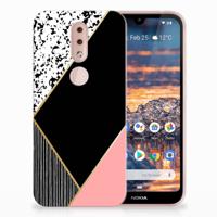 Nokia 4.2 | TPU Hoesje | Zwart Roze Vormen
