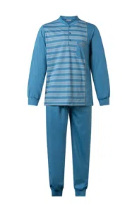 Gentlemen katoenen heren pyjama 4186-3 knoopjes