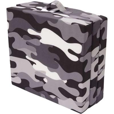 Opvouwbare haardstoel - SAMBA - Grijs - Multi-positie - Militaire camouflage - 190 x 70 x 9 cm