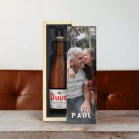 Bier in bedrukte kist - Duvel