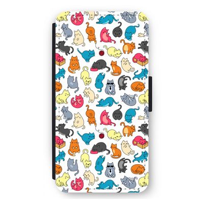 Kleurrijke katten: iPhone 11 Pro Max Flip Hoesje