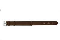 Horlogeband Hamilton H690.694.106 / H690694106 Onderliggend Leder Bruin 20mm