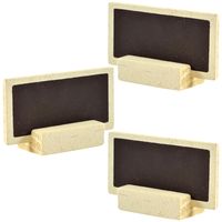 Naambordjes/plaatskaartjes met houder - Bruiloft - bruin - 24x stuks - 6 x 3 cm - hout