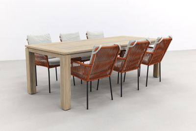 Teresa Terra/Rome grey 240 cm. tuinset - 7-delig