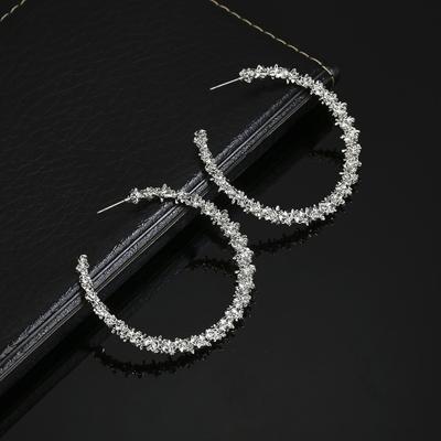 Vintage ronde Fashion oorbellen vrouwelijke juwelen (wit)