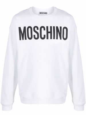 Moschino sweat à logo imprimé - Blanc