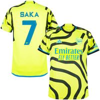 Arsenal Shirt Uit 2023-2024 + Saka 7 (Cup Bedrukking)