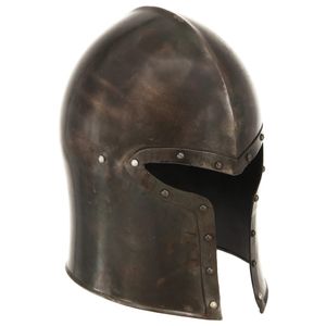 VidaXL Ridderhelm middeleeuws replica larp staal zilverkleurig