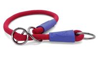 MORSO HALF SLIP HALSBAND HOND REGULAR ROPE GERECYCLED RED VELVET ROOD 50X1 CM