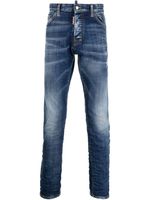 DSQUARED2 jean skinny à effet délavé - Bleu