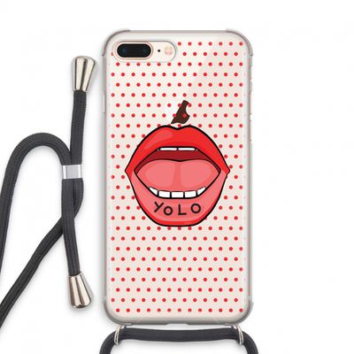 Yolo Denise: iPhone 8 Plus Transparant Hoesje met koord