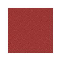 Servet Luxe - 16x - 3-laags - met schub patroon - donker rood - 33 x 33 cm