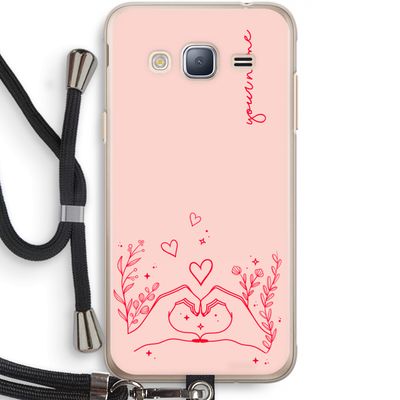 Love is in the air: Samsung Galaxy J3 (2016) Transparant Hoesje met koord