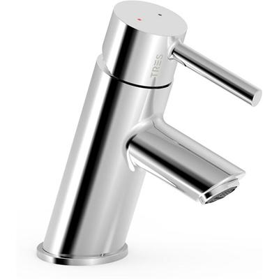 Wastafelkraan Tres Alplus | Opbouw | Mengkraan | Standaard model | 1-hendel | Rond | Chroom