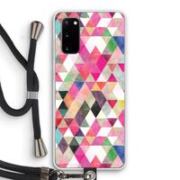 Gekleurde driehoekjes: Samsung Galaxy S20 Transparant Hoesje met koord