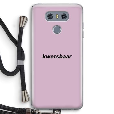 kwetsbaar: LG G6 Transparant Hoesje met koord