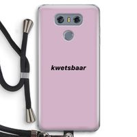 kwetsbaar: LG G6 Transparant Hoesje met koord