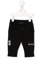 Givenchy Kids pantalon de jogging à logo imprimé - Noir