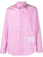 DSQUARED2 chemise en coton à logo imprimé - Rose