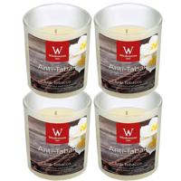 Trend Candles Geurkaars - 4x - in glas - Anti tabac aroma - 25 branduren - 7 x 8 cm - thumbnail