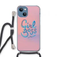 Girl boss: iPhone 13 mini Transparant Hoesje met koord