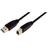 LogiLink 1m USB 3.0 USB-kabel USB 3.2 Gen 1 (3.1 Gen 1) USB A USB B Zwart - thumbnail