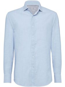 Brunello Cucinelli chemise en chambray - Bleu