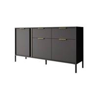 Meubella Dressoir Loren - Antraciet - 153 cm - 2 lades - thumbnail