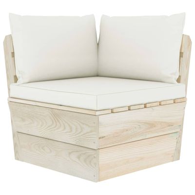 VidaXL Palletkussens 3 st oxford stof crèmewit