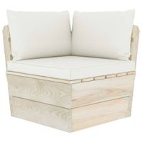 VidaXL Palletkussens 3 st oxford stof crèmewit