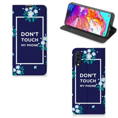 Samsung Galaxy A70 Design Case Flowers Blue DTMP Samsung Galaxy A70 Design Case Flowers Blue DTMP