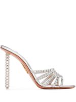 Aquazzura mules Tequila à ornements en cristal - Argent