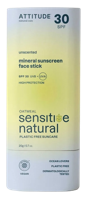 Attitude Sensitive Natural SPF30 Sunscreen Face Stick