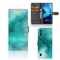 Hoesje Motorola G8 Power Lite Painting Blue - thumbnail