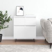Dressoir 60x35x70 cm bewerkt hout wit