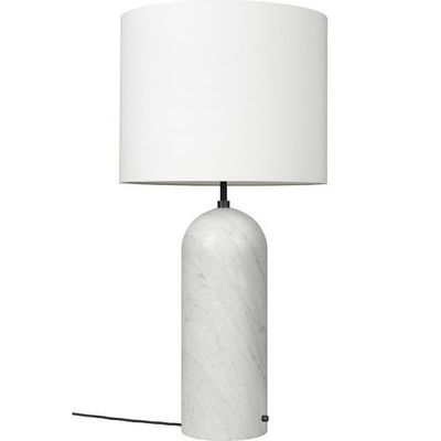 Gubi Gravity XL Low Vloerlamp - Wit marmer & Wit