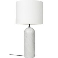 Gubi Gravity XL Low Vloerlamp - Wit marmer & Wit - thumbnail