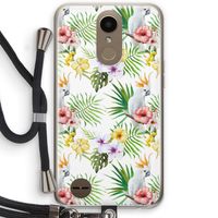 Gele kuif: LG K10 (2017) Transparant Hoesje met koord